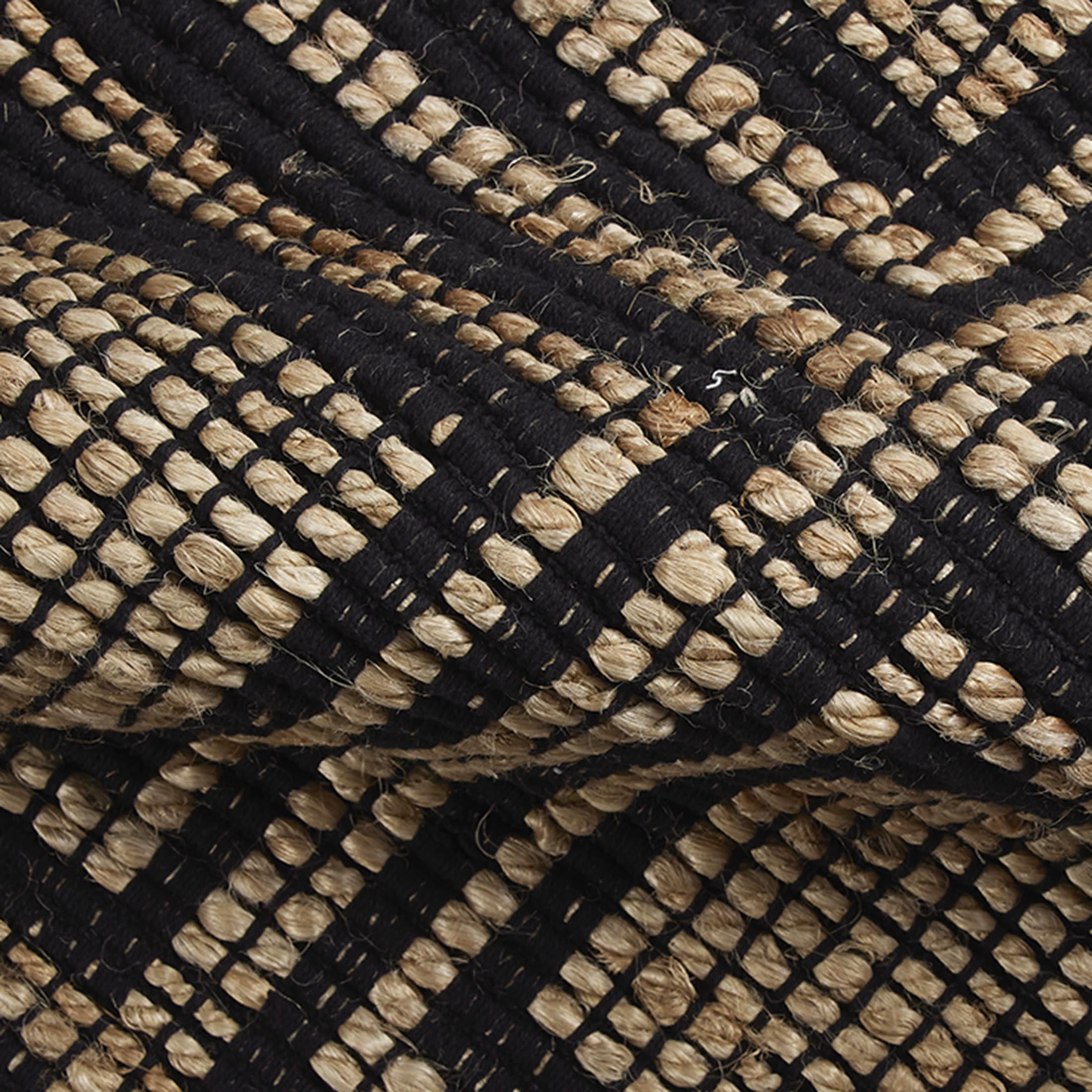 Better Homes & Gardens Black & Natural Interlocking Jute 24" x 36" Accent Rug