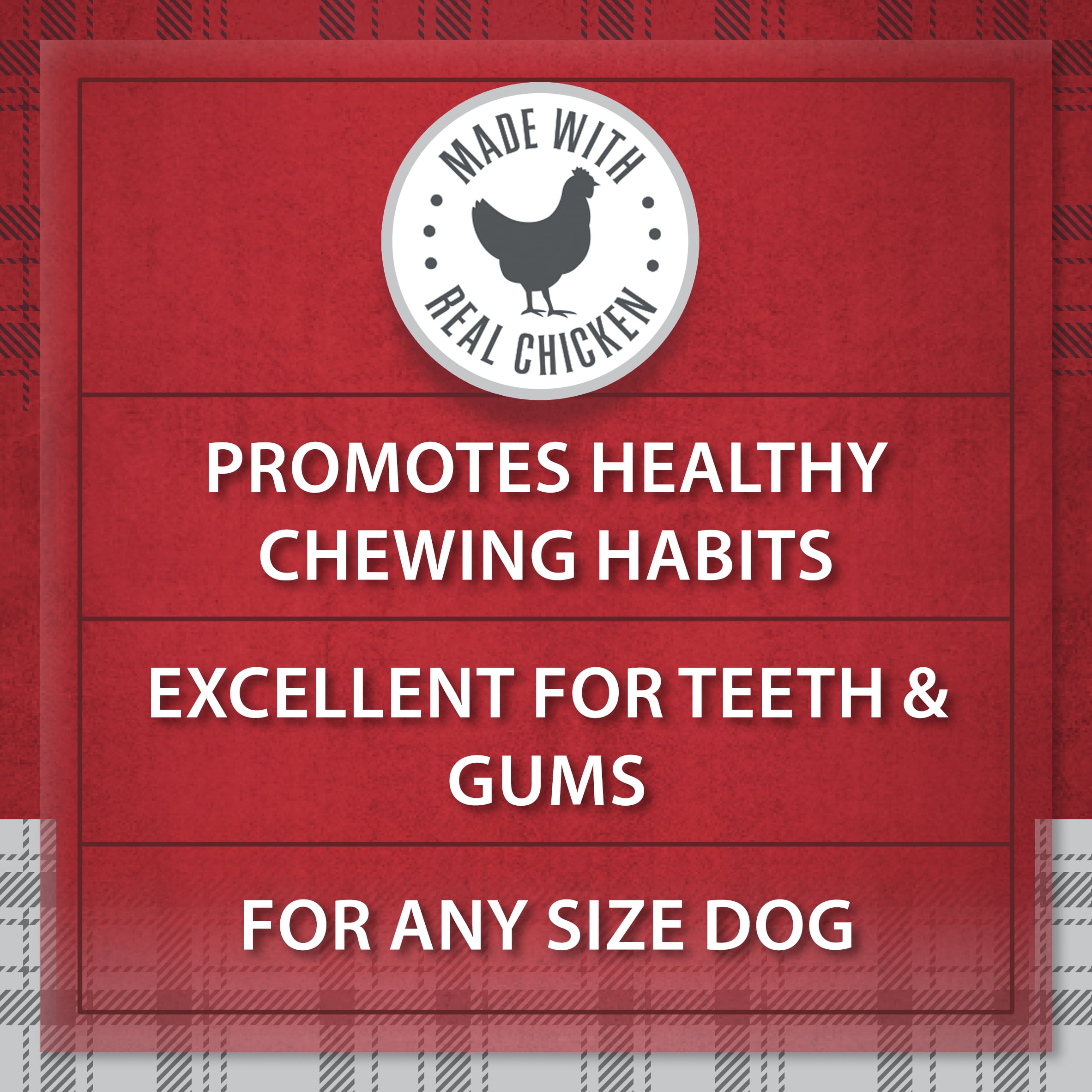 (4 pack) Ol' Roy Rawhide Chicken Sticks, Dog Treats, Chicken Flavor, 5 Inch, 50 Count
