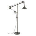 thumbnail image 3 of Henn&Hart 40" Aged Steel Metal/Fabric Floor Lamp, 3 of 7