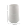 thumbnail image 4 of CosmoLiving by Cosmopolitan 9" Ribbed White Porcelain Ceramic Vase, 4 of 8