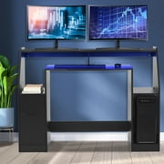 Modern PC Laptop Desk Study Table Workstation Gaming Desk With Led