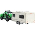thumbnail image 4 of XIANXIAN Pickup Truck Trailer Towing Toy Camper 2 in 1 Playset RV Motorhome Toys for Boys Diecast Model Car Metal Pull Back Toy Cars 1/36 Scale SUV Doors Open Light Sound Kids Birthday Gifts, 4 of 6