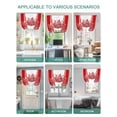 thumbnail image 5 of Eucalyptus Red Tie Up Curtains for Windows 45 Inch Length Balloon Curtains Kitchen Adjustable Balloon Window Shade Stripe Bottle Flower Cactus Retro Plant Tie Up Bathroom Curtain Window 52"x45", 5 of 6