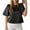 15#Black AA, variant on Womens Satin Blouse Puff Short Sleeve Crew Neck Top Casual Dressy Loose Fit Silk Shirt Cropped Tops 2026 Black XL