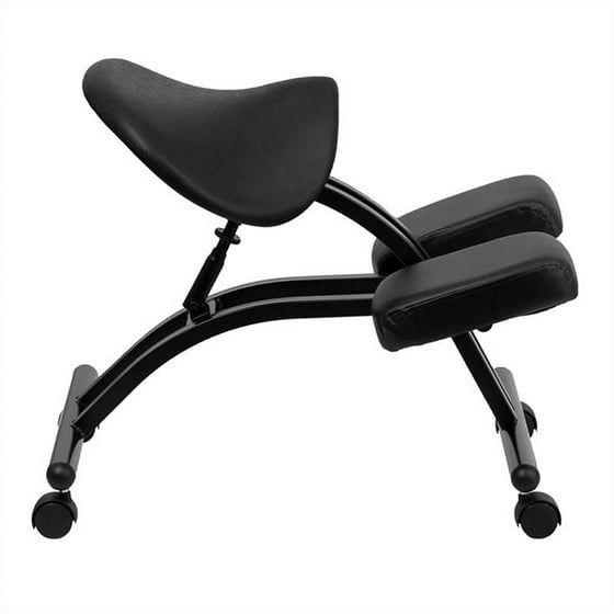 Flash Furniture Ergonomic Kneeling Chair With Saddle Seat Black Flash Furniture Ergonomic Kneeling Chair With Saddle Seat Black Com