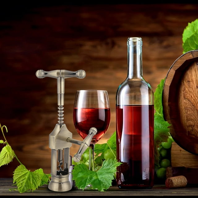 Abrebotellas de vino tinto retro,Abridor de botellas de vino tinto retro portátil Integración perfecta