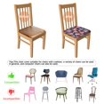 thumbnail image 5 of Pioneer Flower Seat Covers for Dining Room Chairs Set Of 6,Stretch Printed Washable Chair Seat Cover with Elastic Ties and Button,Removable Waterproof Couch Cushion Covers, 5 of 6