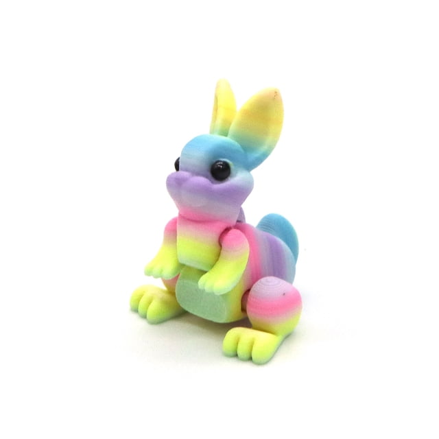 Easter 3D Printed Articulated Rabbit Decoration Colorful Flexible Bunny Figurine Multiple styles for Festive Home Decor Holiday Gift Desktop Toy Durable Ornament
