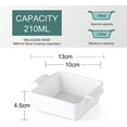 thumbnail image 6 of MALACASA, Series Bake.Bake, 210ML Mini Ramekins, Porcelain White Ramekins Dishes, Square Souffle Dishes Brulee Dish Baking Dishes with Double Handle, 13 x 10 x 4 cm, Set of 12, 6 of 8