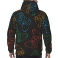 thumbnail image 7 of Wukai Gamepad Joystick Game Print Men Hoodies Fleece Sweatshirts Long Sleeve Sweaters Pullover Fall Outfits Winter Clothes-Small, 7 of 7