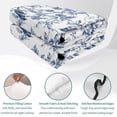 thumbnail image 4 of Queen Quilt Set 90''x96'', Blue Botanical Lightweight Summer Bedspread Coverlet Set with 2 Pillow Shams, Vintage Botanical Birds Breathable All Season Quilt Bedding for Bedroom/Guest Room, 4 of 9