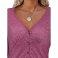 thumbnail image 3 of FASHIONWT Women Plus Size Solid Single-Breasted Cardigan Ruffled Long Sleeve Top, 3 of 4