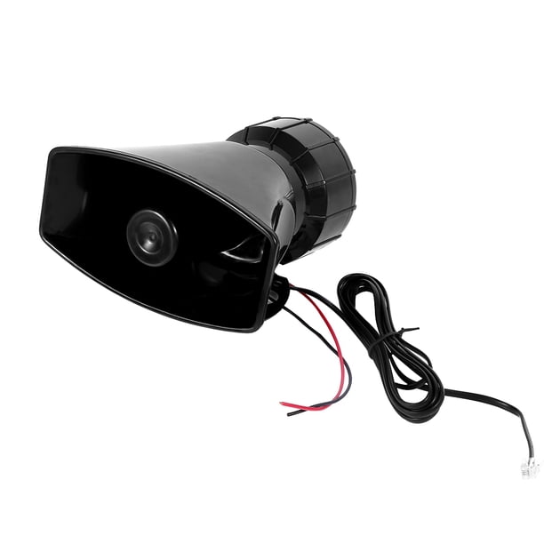 Sirena de Bocina ANGGREK 12V, 7 Sonidos, Altavoz de Alarma con Micrófono para Coche y Barco