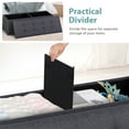 thumbnail image 4 of 43" Folding Storage Ottoman Bench Foot Rest Storage Chest w/Divider for Bedroom, 4 of 24