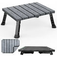 thumbnail image 1 of Large Platform RV Steps Level Adjustable Height Aluminum Folding Step Stool Light Folding skidding RV Step Supports Up to lb (), 1 of 9