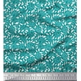 thumbnail image 1 of Soimoi Green Rayon Fabric Leaves Leaves Print Sewing Fabric Yard 42 Inch Wide, 1 of 3