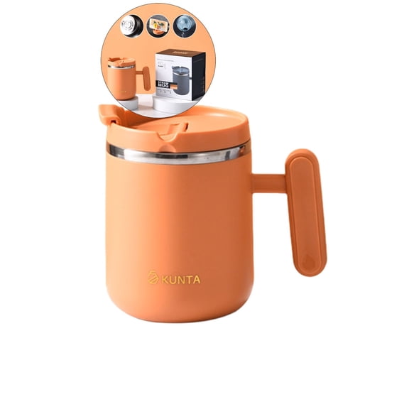 Yoloke Stainless Steel Vacuum Insulated Tumbler Home Office Espresso Coffee Cups with Lid and Handle Drinking Mug