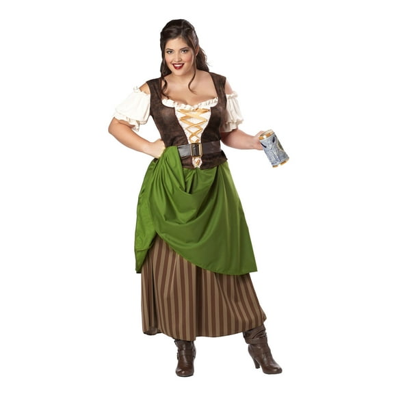 Medieval Renaissance Tavern Bar Maiden Women's Costume 1XL 16-18