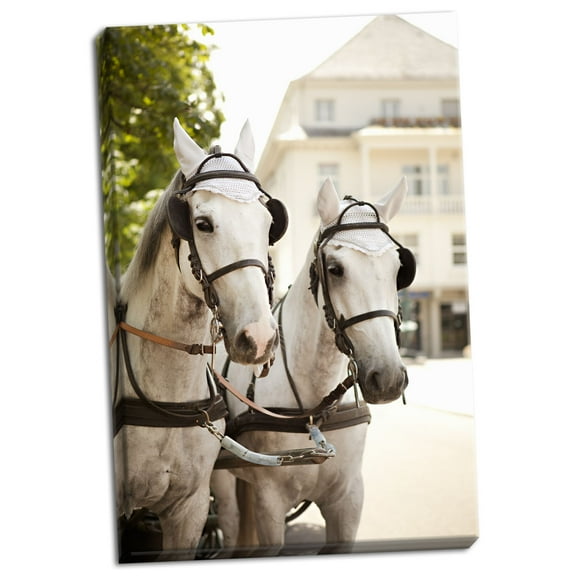 Gango Home Decor Bridled Horses by Karyn Millet (Ready to Hang); One 24x36in Hand-Stretched Canvas