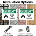 thumbnail image 3 of (2 Pack) In Case Of Fire Exit Call 9-1-1 OSHA Emergency Sign 10 Inch X 7 Inch Indoor / Outdoor Rust-Free Aluminum Metal Signs for Workplace, Workshop, and Construction Site, Made in the, 3 of 8