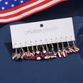 thumbnail image 4 of Lilixerw 4th of July Earrings for Women,Patriotic American Flag Earrings Red White Blue American Flag Earring Patriotic Independence Day Earring, 4 of 4