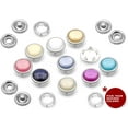 thumbnail image 4 of 20 Pack Pearl Snap Fasteners for Western Shirts, 10.5mm, Washable Pearl-Like Buttons (Pink), 4 of 7