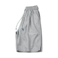 thumbnail image 4 of Wdfiry Big and Tall Mens Solid Color Stretch Pockets Athletic Shorts Elastic Waist Drawstring Plus Size Summer Casual Workout Shorts, Size M-5XL, 4 of 4