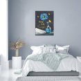 thumbnail image 6 of Daisy Bathroom Decor Wall Art Blue Daisy Butterfly Pictures Wall Decor Keep Life Simple Canvas Prints Painting Artwork Home Office Decorations For Bathroom Living Room Bedroom Framed 12"x16", 6 of 6