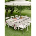 thumbnail image 3 of Outdoor Tablecloth with Umbrella Hole and Zipper, Easter Rectangle Table Cloth 60x84 Inch Waterproof Tablecloth, Spring Farmhouse Vintage Bunny Flower Leaf Beige Picnic Table Cover for Patio Camping, 3 of 7