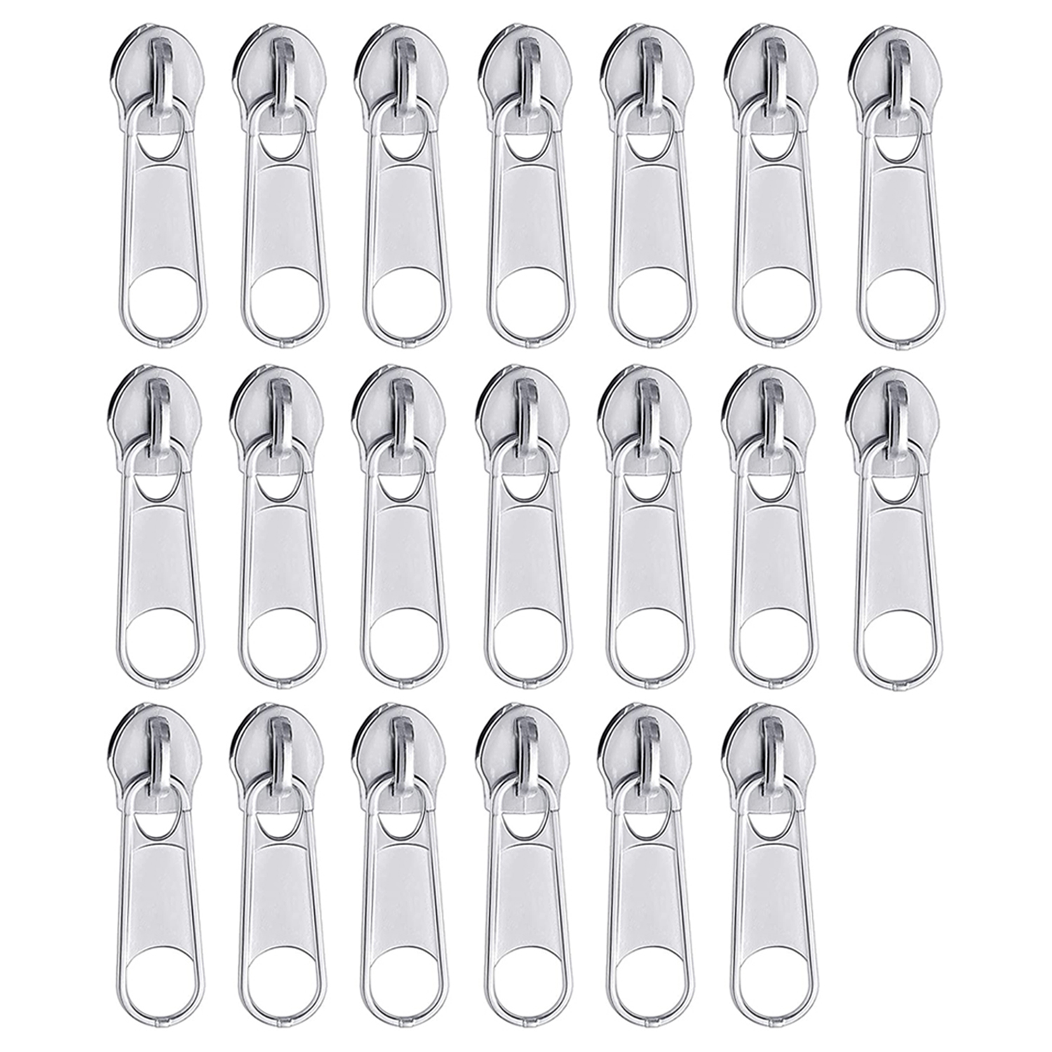 Goyunwell #5 Zipper Pulls Metal Silver Zipper Pulls Bulk 20pcs Zipper ...