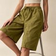 thumbnail image 6 of Wensltd Women Cargo Shorts Drawstring Elastic Waist Wide Leg Casual Summer Pocket Trousers, 6 of 6