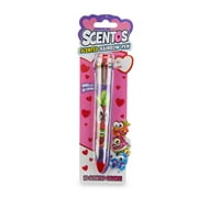Scentos Valentine's Day Scented Ballpoint Red Rainbow Pen with 10 Colors - Ages 3+, Stationary