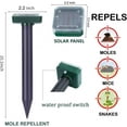thumbnail image 2 of Pet Safe Pack of 2 Sonic Mole Repellent Solar Powered for Lawn Garden Yard, IP65 Waterproof Outdoor Ultrasonic Snake Repellent for Get Rid of Mole, Gopher, Snakes, Vole and Other Underground Pests, 2 of 9