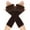 Coffee, variant on Tittly Winter Gloves Gloves for Women Women's Long Furry Gloves Knitted Warm Fingerless Arm Sleeves Knit Gloves Warm Gloves Black One Size