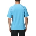 thumbnail image 4 of Weilanxin Swim Shirts Short Sleeve for Men Quick Dry Running UPF50+ Sun Protection Rash Guard Top SkyBlue 3XL, 4 of 9