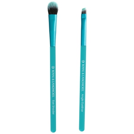 (2 Pack) Modaâ¢ EZGlam Duo Cat Eye Pro Makeup Brushes 2 pc (Best Makeup For Black Eye)