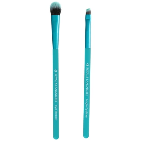 - (2 Pack) Moda⢠EZGlam Duo Cat Eye Pro Makeup Brushes 2 pc Kit