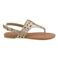 thumbnail image 2 of Petalia Girl T, Strap Kids Thong Sandal with Ankle Strap, Gold, 13, 2 of 5