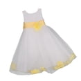 thumbnail image 4 of Vestido De Damas De Honor Para Niñas De Flores Vestido De Fiesta Formal Para Desfile 4-5 Años Amarillo SM SunniMix Vestido de niña de las flores, 4 of 8
