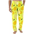 thumbnail image 1 of Pantalones largos para hombre con estampado de cintura elástica y bolsillo con cordón, pantalones largos de poliéster para hombre, 1 of 5