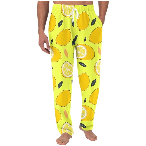 Pantalones largos para hombre con estampado de cintura elástica y bolsillo con cordón, pantalones largos de poliéster para hombre