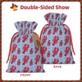 thumbnail image 2 of Naloa Cartoon Lobsters 2 Drawstring Christmas Bags, 3D Xmas Gift Bags, Christmas Wrapping Bags, Xmas Goodie Bags, Treat Pouch Bags, Party Favor Bags-Medium, 2 of 9