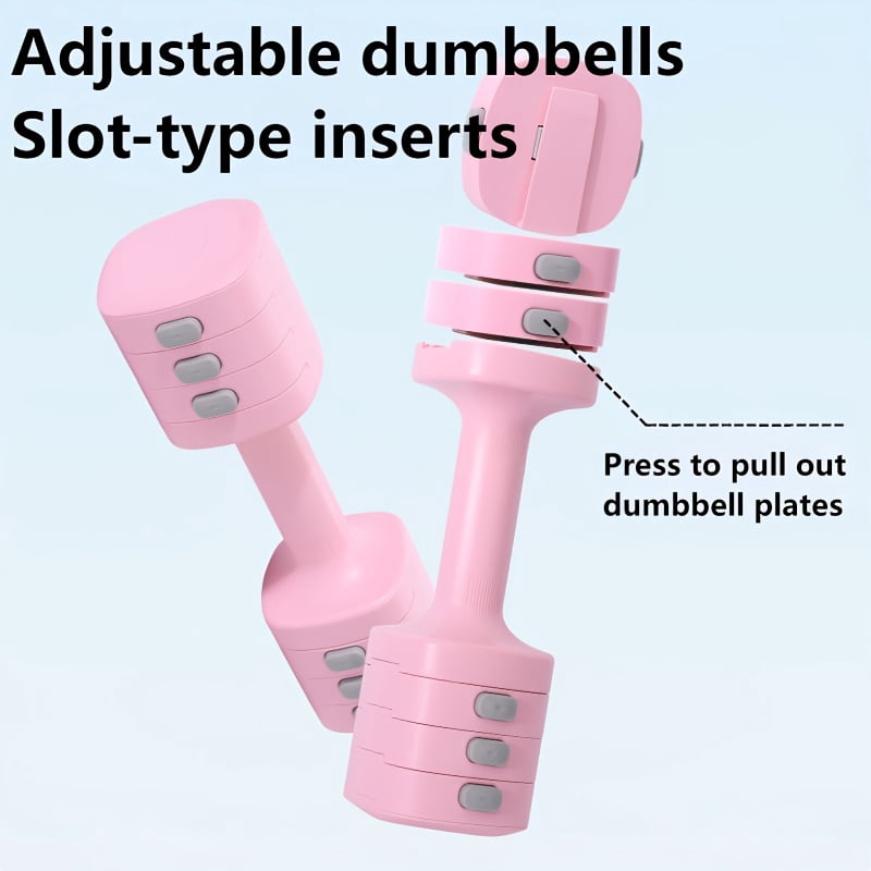 2-in-1 Adjustable Dumbbell & Kettlebell, Multifunctional Home Gear, 0-11.02LB Fast Mode Switch, Battery-Free Compact Fitness Equipment for Light Strength Training & Rehab