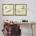 thumbnail image 2 of Stupell Industries Sandpipers Abstract Water Shoreline Animals & Insects Painting Gold Floater Framed Canvas Art Print Wall Art, 25 x 25, Set of 2, 2 of 9