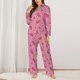 thumbnail image 2 of Balery Watermelon Conjunto de Pijama con Estampado para Mujer, Conjunto de Dos Piezas con Manga Larga, Ropa de Dormir Suave con Bolsillos, Pijamas Cómodos-Large, 2 of 7
