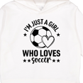 thumbnail image 3 of Inktastic Just a Girl Who Loves Soccer Toddler Hoodie, 3 of 4