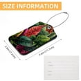 thumbnail image 5 of Square PU Leather Luggage Tags - 2 Pack with Privacy Cover and Stainless Steel Ring - Suitable for Travel, Backpack, Handbag - Suitcase Tags, Travel Tag Tropical Leaves, 5 of 7