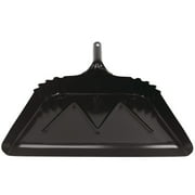 Impact 4216 20-Gauge Steel 5.38 in. Handle 16 in. x 15.5 in. Heavy-Duty Commercial Dust Pan - Black