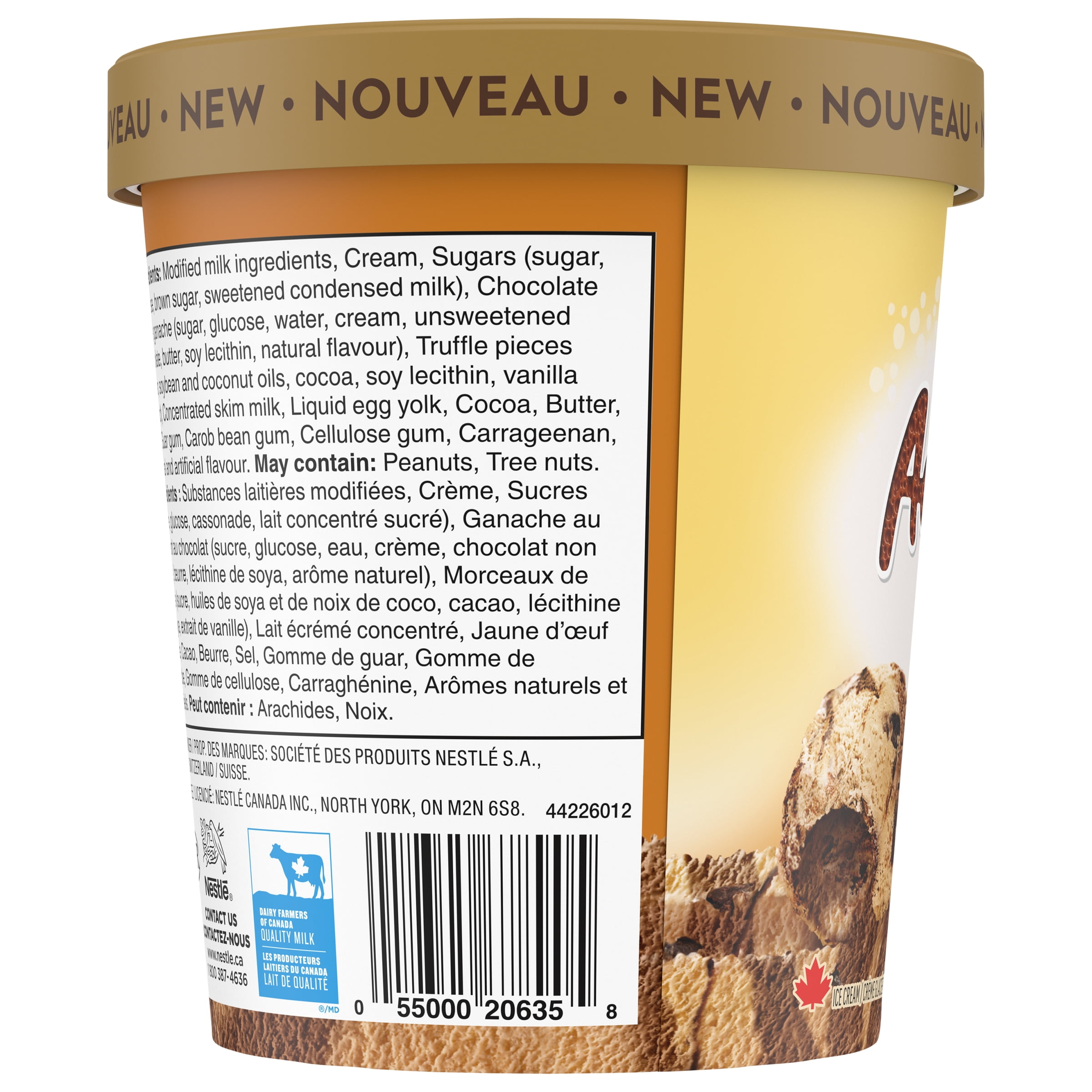 AERO Truffle Salted Caramel Ice Cream Tub, 450 ML
