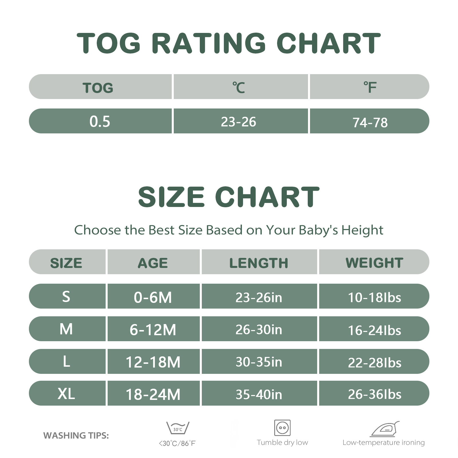2Pcs Mosebears 0.5 Tog Baby Sleeping Bag - Cotton Summer Sleep Sack for Newborns, Boys & Girls(DarkGreen#Plant,S(0-6 Months))